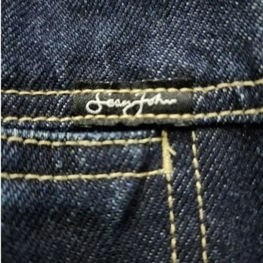 Sean John Y2K‎ Mens Denim Jacket Dark Blue Hip Hop Trucker XL